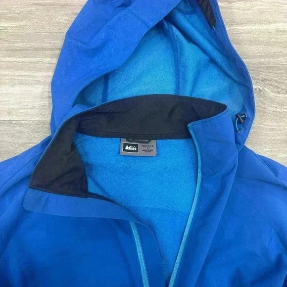 REI Women’s Blue Lightweight Hooded Jacket Size Small - Picture 4 of 8